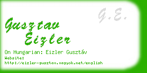 gusztav eizler business card